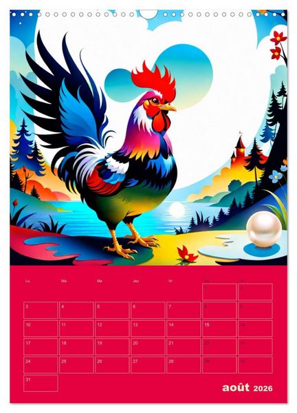 Produktbild: Les fables illustr&eacute;es (Calendrier mural 2026 DIN A3 horizontal), CALVENDO calendrier mensuel