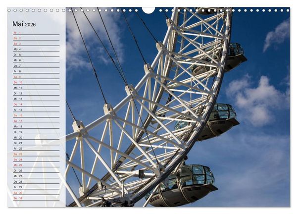 Produktbild: Wundervolles London (Wandkalender 2026 DIN A3 quer), CALVENDO Monatskalender