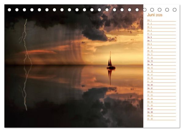 Produktbild: Faszination Blitze beeindruckende Fotos (Tischkalender 2026 DIN A5 quer), CALVENDO Monatskalender