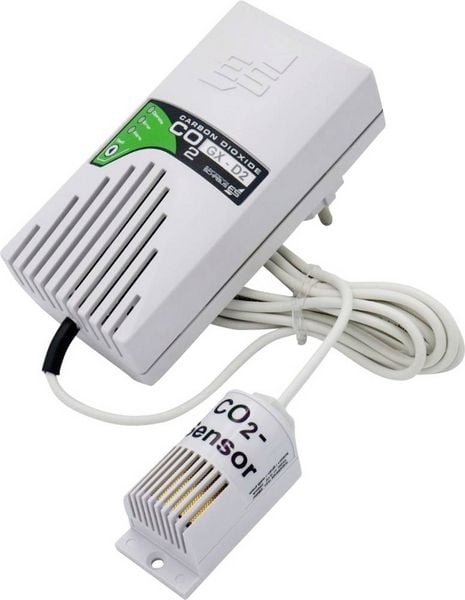 Produktbild: Schabus GX-D2 Kohlendioxid-Melder mit externem Sensor netzbetrieben detektiert Raumluft&uuml;berwachung