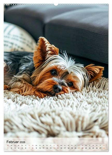 Produktbild: Yorkshire Terrier - ein Hund mit starkem Charakter (Wandkalender 2026 DIN A2 hoch), CALVENDO Monatskalender
