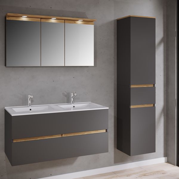 Produktbild: 4-tlg. Badm&ouml;bel-Set mit Waschbecken Cosila-I 111cm