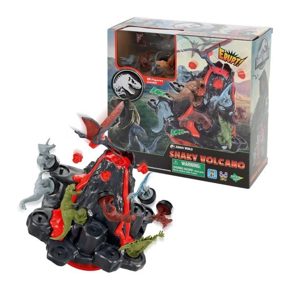 Produktbild: Epoch 7509 - Jurassic World Shaky Volcano, Dinosaurier-Geschicklichkeitsspiel