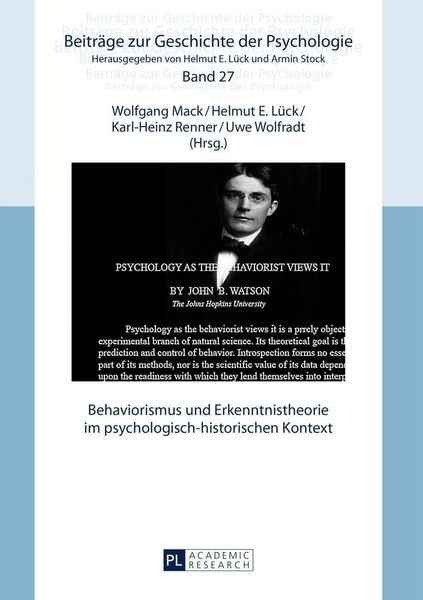 Produktbild: Behaviorismus und Erkenntnistheorie im psychologisch-historischen Kontext