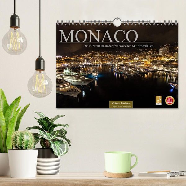 Produktbild: Monaco - Das F&uuml;rstentum an der franz&ouml;sischen Mittelmeerk&uuml;ste (Wandkalender 2026 DIN A4 quer), CALVENDO Monatskalender