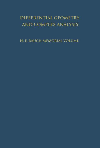 Produktbild: Differential Geometry and Complex Analysis
