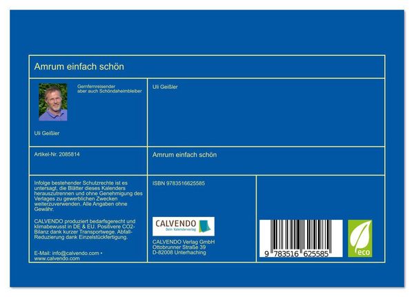 Produktbild: Amrum einfach sch&ouml;n (Tischkalender 2026 DIN A5 quer), CALVENDO Monatskalender