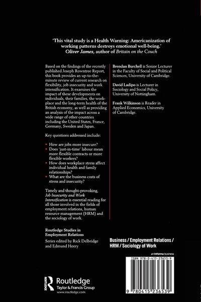 Produktbild: Job Insecurity and Work Intensification