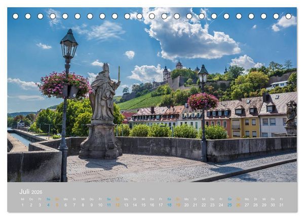 Produktbild: W&uuml;rzburg - Stadt der Kirchen (Tischkalender 2026 DIN A5 quer), CALVENDO Monatskalender