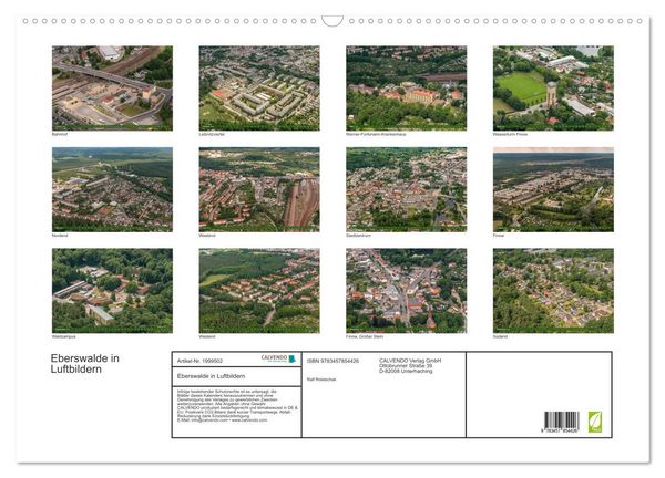 Produktbild: Eberswalde in Luftbildern (Wandkalender 2026 DIN A2 quer), CALVENDO Monatskalender