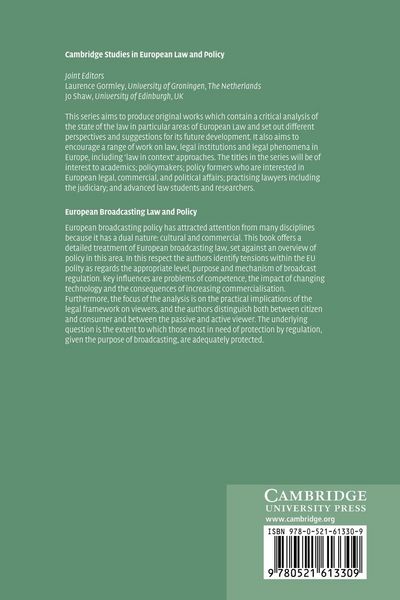 Produktbild: European Broadcasting Law and Policy