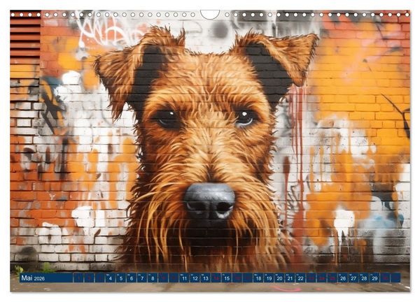 Produktbild: Graffiti Hunde (Wandkalender 2026 DIN A3 quer), CALVENDO Monatskalender
