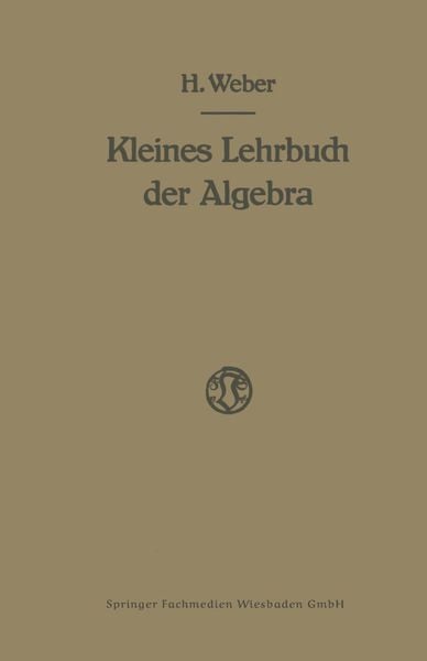 Produktbild: Lehrbuch der Algebra
