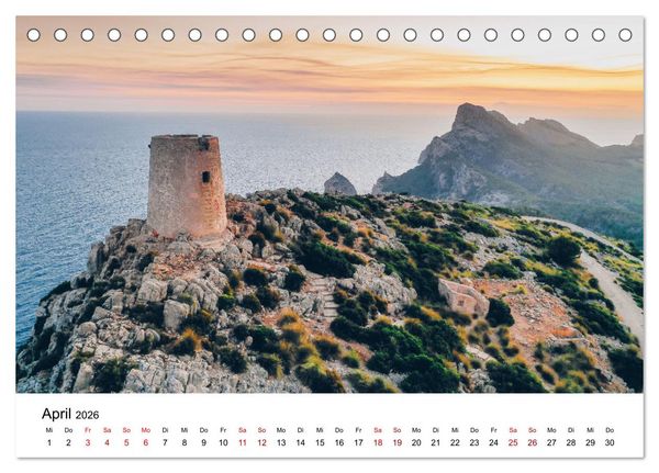 Produktbild: Halbinsel Formentor - Mallorcas n&ouml;rdliche Halbinsel (Tischkalender 2026 DIN A5 quer), CALVENDO Monatskalender
