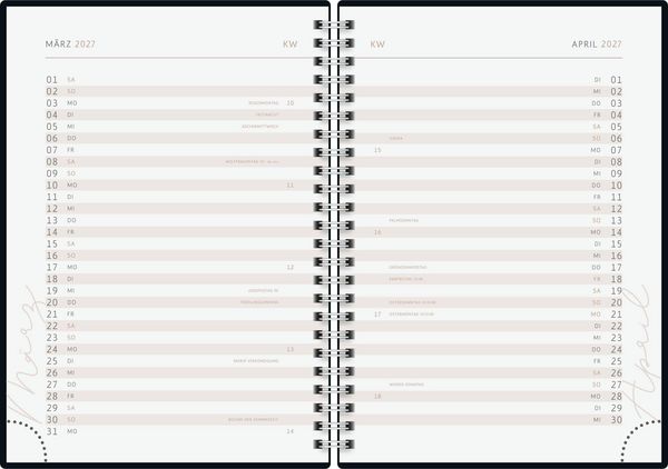 Produktbild: rido/id&eacute; 7021407017 Buchkalender Premium Young Line 2027 "Marble" A5, Papier