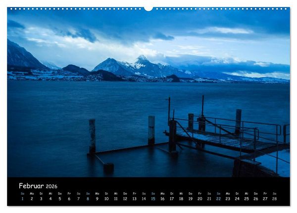 Produktbild: Stimmungsvolle Bilder vom Thunersee (hochwertiger Premium Wandkalender 2026 DIN A2 quer), Kunstdruck in Hochglanz
