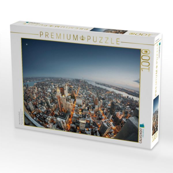 Produktbild: CALVENDO Puzzle New York City bei Nacht | 1000 Teile Lege-Gr&ouml;&szlig;e 64x48cm Foto-Puzzle f&uuml;r gl&uuml;ckliche Stunden