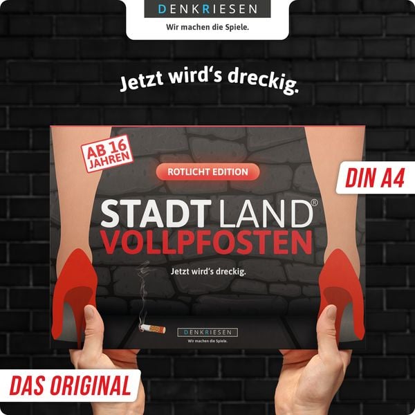 Denkriesen - Stadt Land Vollpfosten® - Rotlicht Edition - "Jetzt wird's dreckig." (Spiel)