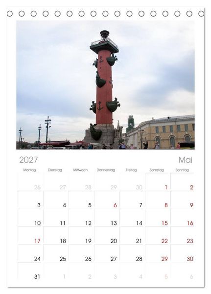 Produktbild: Tischplaner 2027 - Sankt Petersburg - "Venedig des Nordens" (A5 Tischkalender zum Aufstellen) CALVENDO