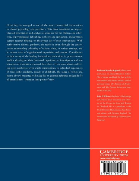 Produktbild: Psychological Debriefing