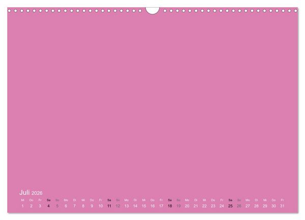 Produktbild: Bastelkalender - Pink (Wandkalender 2026 DIN A3 quer), CALVENDO Monatskalender