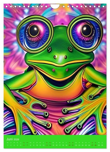 Produktbild: Crazy Neon - Das Farbspektakel (Wandkalender 2026 DIN A4 hoch), CALVENDO Monatskalender