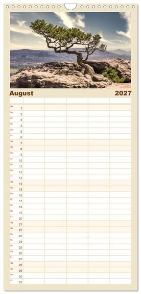 Produktbild: Familienplaner 2027 - Dresden und Elbsandsteingebirge mit 5 Spalten (Wandkalender, 21 x 45 cm) CALVENDO