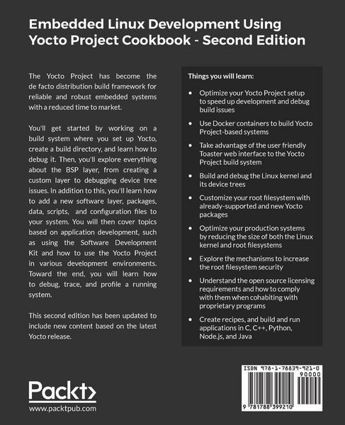Produktbild: Embedded Linux Development Using Yocto Project Cookbook