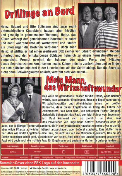 Produktbild: Drillinge an Bord/Mein Mann, das Wirtschaftswunder [2 DVDs]