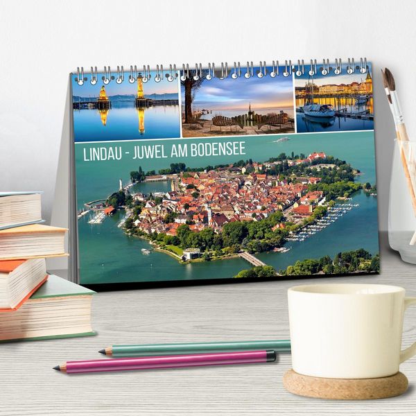 Produktbild: Lindau - Juwel am Bodensee (Tischkalender 2026 DIN A5 quer), CALVENDO Monatskalender