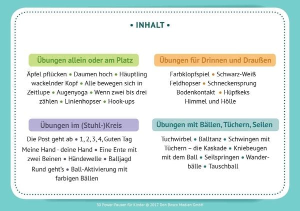 30 Power-Pausen für Kinder
