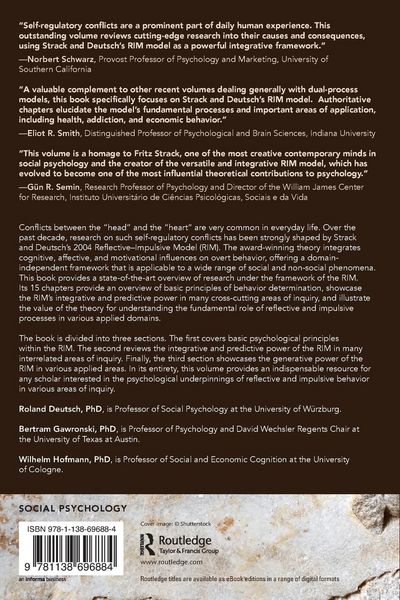 Produktbild: Reflective and Impulsive Determinants of Human Behavior