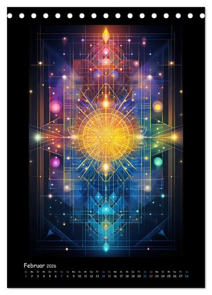 Produktbild: Fractale Mandalas (Tischkalender 2026 DIN A5 hoch), CALVENDO Monatskalender