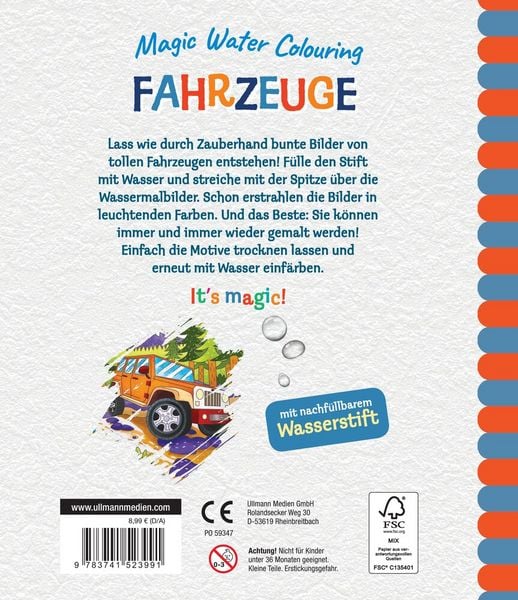 Produktbild: Magic Water Colouring - Fahrzeuge