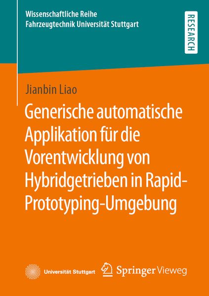 Produktbild: Generische automatische Applikation f&uuml;r die Vorentwicklung von Hybridgetrieben in Rapid-Prototyping-Umgebung