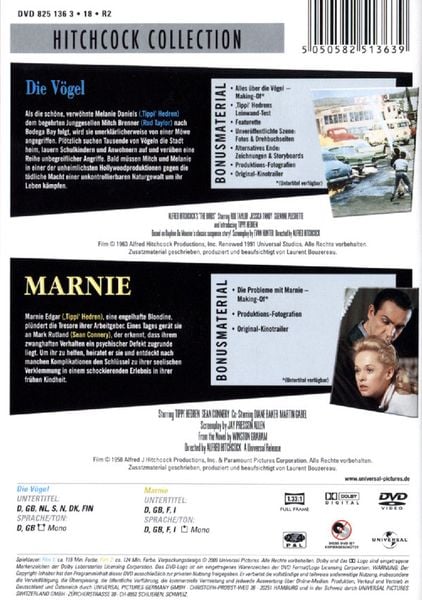 Hitchcock Collection: Die Vögel/Marnie [2 DVDs]