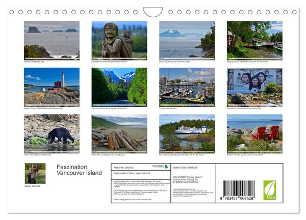 Produktbild: Faszination Vancouver Island (Wandkalender 2026 DIN A4 quer), CALVENDO Monatskalender
