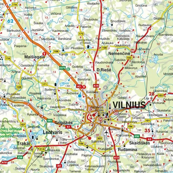 Baltische Staaten / Baltic States 1 : 400 000 Autokarte