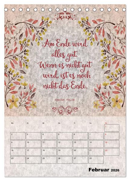 Produktbild: Lebensweisheiten zum Reflektieren (Tischkalender 2026 DIN A5 hoch), CALVENDO Monatskalender