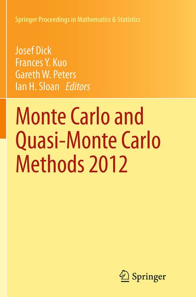 Produktbild: Monte Carlo and Quasi-Monte Carlo Methods 2012