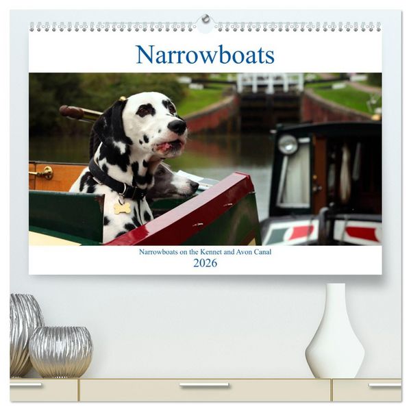 Produktbild: Narrowboats (High Quality Premium Wall Calendar 2026 DIN A2 landscape),CALVENDO 12 Month Wall Calendar