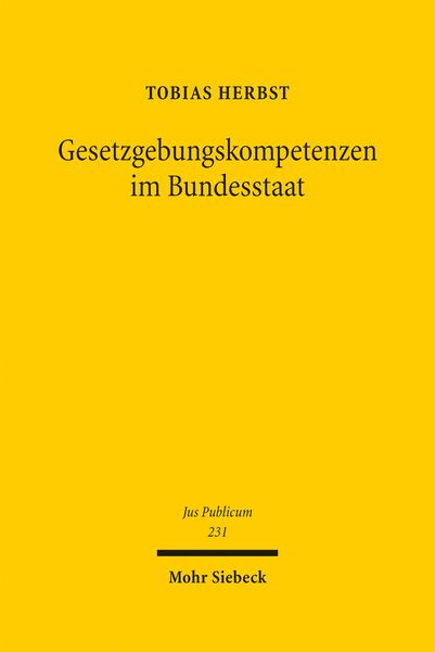 Produktbild: Gesetzgebungskompetenzen im Bundesstaat