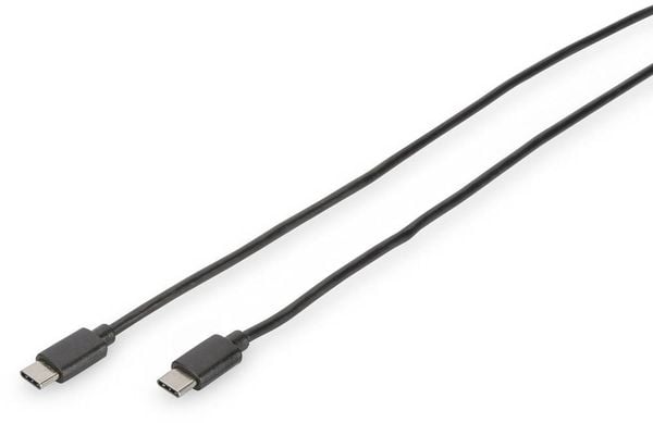 Digitus USB-Kabel USB 3.2 Gen1 (USB 3.0 / USB 3.1 Gen1) USB-C® Stecker, USB-C® Stecker 1.00m Schwarz Rund, beidseitig