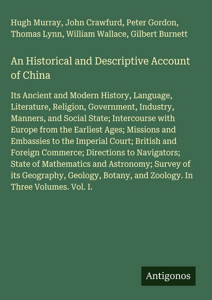 Produktbild: An Historical and Descriptive Account of China