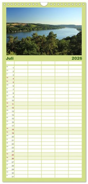 Produktbild: Familienplaner 2026 - Baldeneysee - Oase der Ruhe mit 5 Spalten (Wandkalender, 21 x 45 cm) CALVENDO