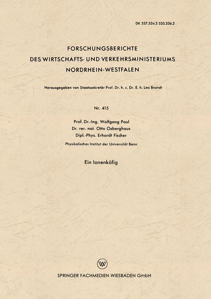 Produktbild: Ein Ionenk&auml;fig