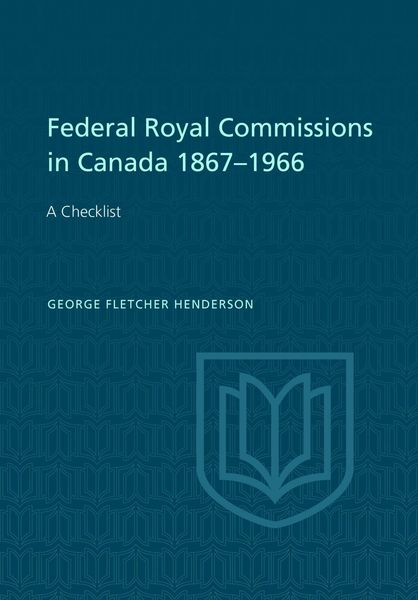 Produktbild: Federal Royal Commissions in Canada 1867-1966