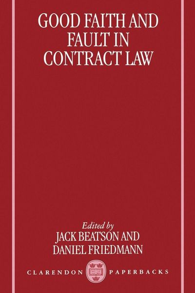Produktbild: Good Faith and Fault in Contract Law