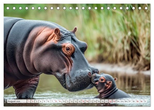Produktbild: M&uuml;tterherzen im wilden Tierreich (Tischkalender 2026 DIN A5 quer), CALVENDO Monatskalender