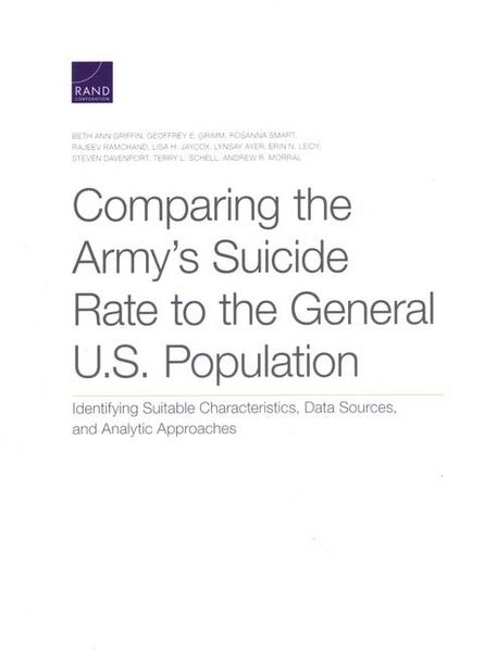 Produktbild: Comparing the Army's Suicide Rate to the General U.S. Population